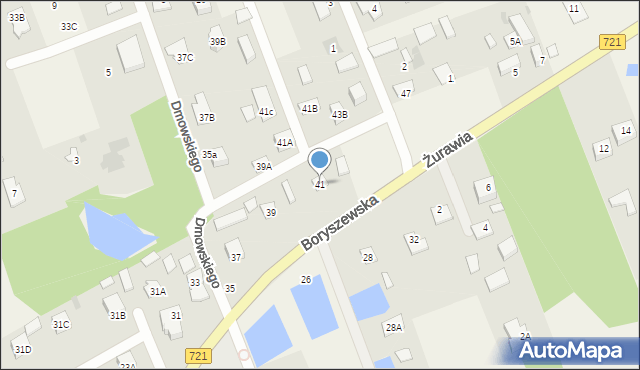 Wiązowna, Boryszewska, 41, mapa Wiązowna