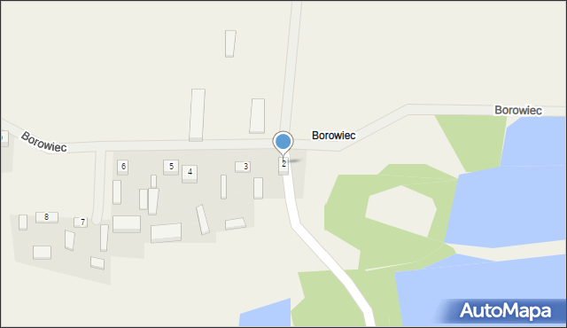 Wielgomłyny, Borowiec, 2, mapa Wielgomłyny