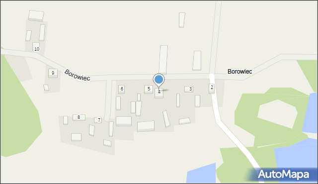 Wielgomłyny, Borowiec, 4, mapa Wielgomłyny