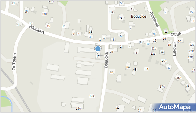 Wieliczka, Bogucka, 17, mapa Wieliczka