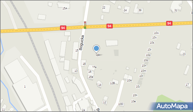 Wieliczka, Bogucka, 20a, mapa Wieliczka