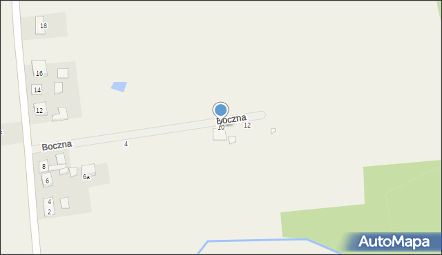 Wierzbno, Boczna, 10, mapa Wierzbno