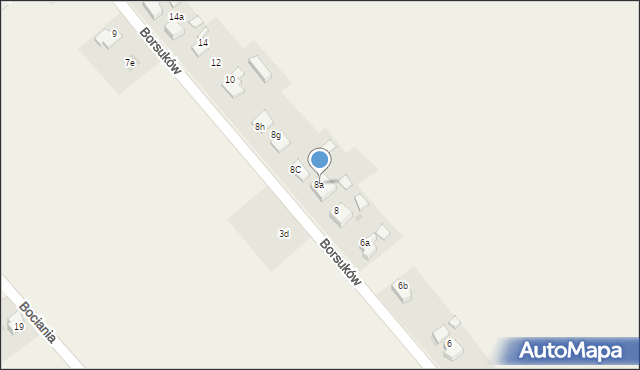 Wisła Mała, Borsuków, 8a, mapa Wisła Mała