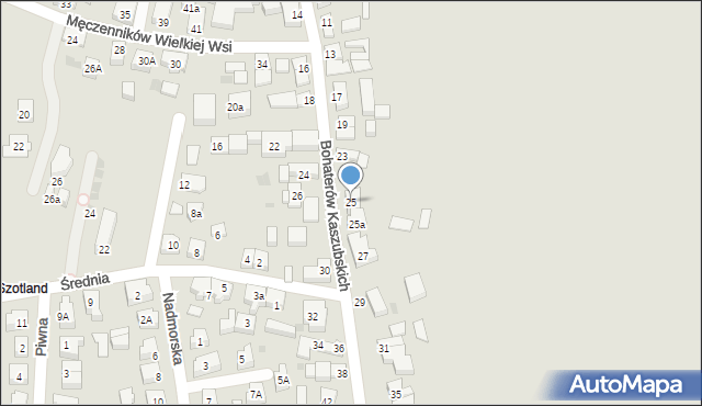 Władysławowo, Bohaterów Kaszubskich, 25, mapa Władysławowo