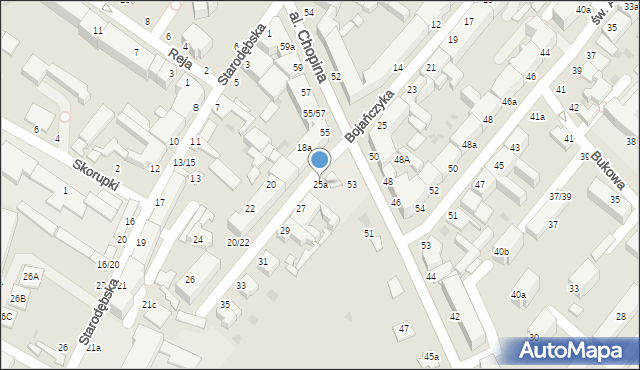 Włocławek, Bojańczyka Jerzego, 25a, mapa Włocławka