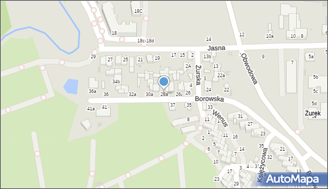 Włocławek, Borowska, 28a, mapa Włocławka