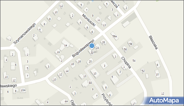 Włoszakowice, Bogusławskiego Wojciecha, 22, mapa Włoszakowice