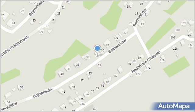 Wodzisław Śląski, Bojowników, 32, mapa Wodzisławia Śląskiego