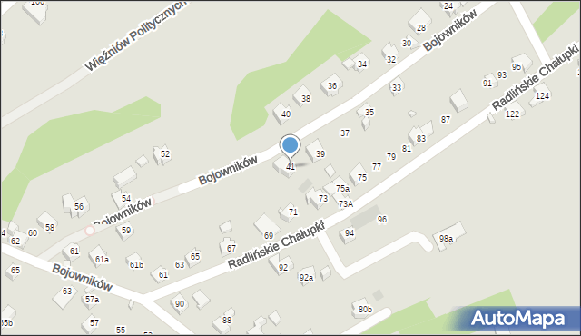 Wodzisław Śląski, Bojowników, 41, mapa Wodzisławia Śląskiego