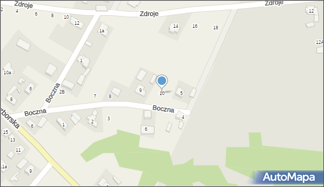 Wojciechów, Boczna, 10, mapa Wojciechów