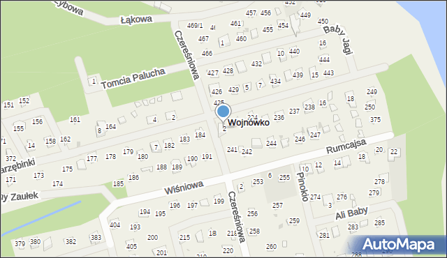 Wojnówko, Bolka i Lolka, 232, mapa Wojnówko