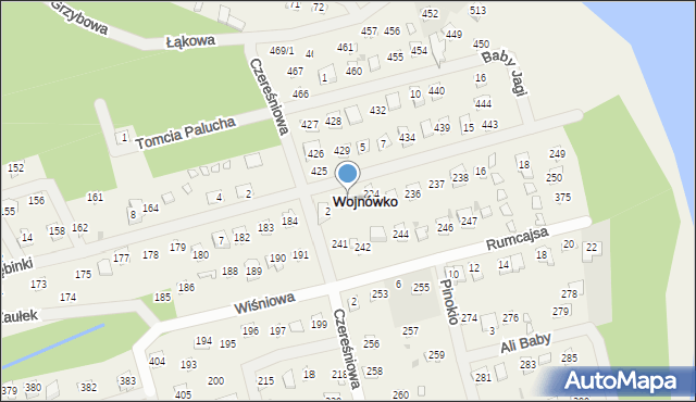 Wojnówko, Bolka i Lolka, 233, mapa Wojnówko