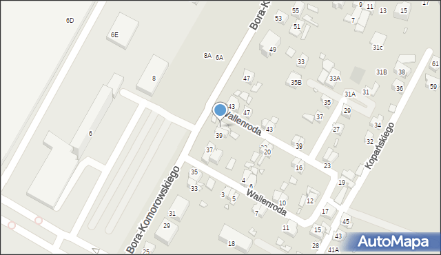 Wrocław, Bora-Komorowskiego Tadeusza, gen., 41, mapa Wrocławia