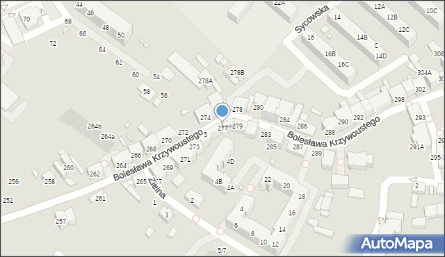 Wrocław, Bolesława Krzywoustego, 277, mapa Wrocławia