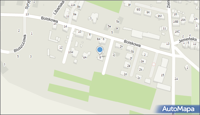 Wrocław, Boiskowa, 4, mapa Wrocławia