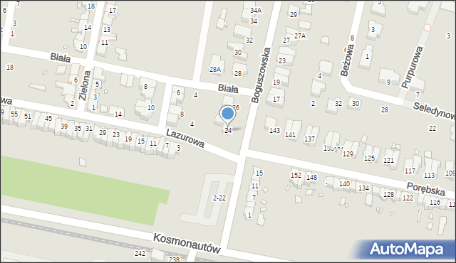 Wrocław, Boguszowska, 24, mapa Wrocławia