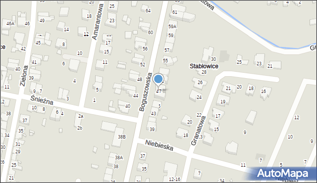 Wrocław, Boguszowska, 47, mapa Wrocławia