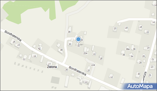 Wrząsowice, Bonifraterska, 32, mapa Wrząsowice