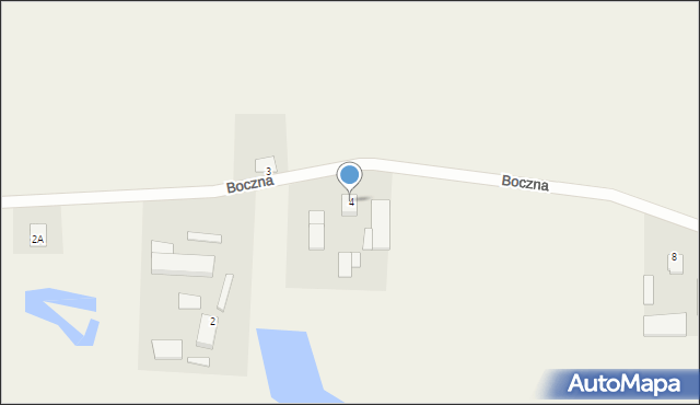 Wudzynek, Boczna, 4, mapa Wudzynek