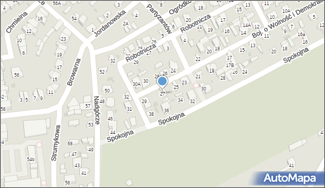 Wyszków, Boj. o Wolność i Demokrację, 27, mapa Wyszków