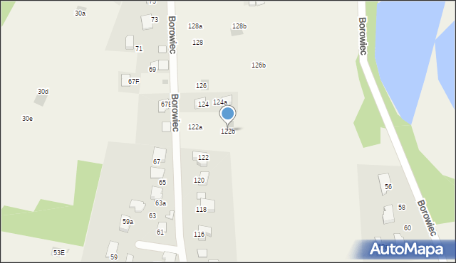 Zaborze, Borowiec, 122b, mapa Zaborze