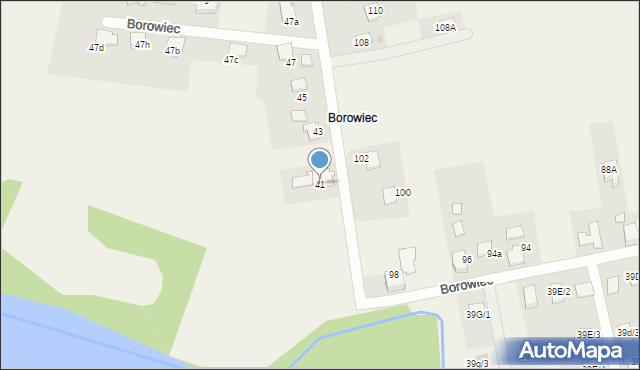 Zaborze, Borowiec, 41, mapa Zaborze