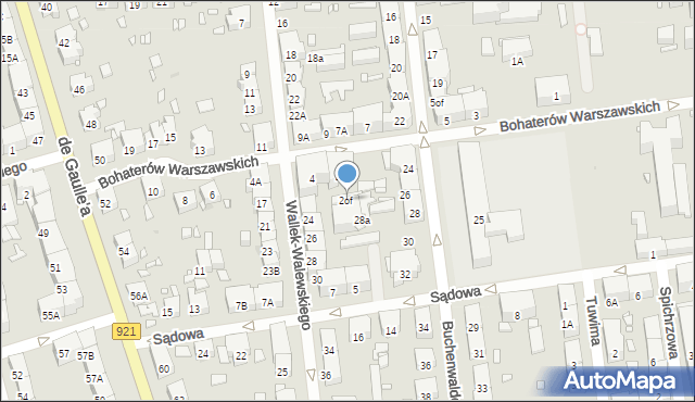 Zabrze, Bohaterów Warszawskich, 2of, mapa Zabrza