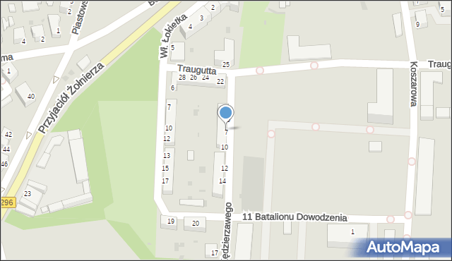 Żagań, Bolesława Kędzierzawego, 8, mapa Żagań