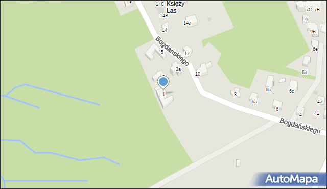 Zakopane, Bogdańskiego, 1, mapa Zakopanego
