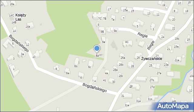 Zakopane, Bogdańskiego, 6d, mapa Zakopanego