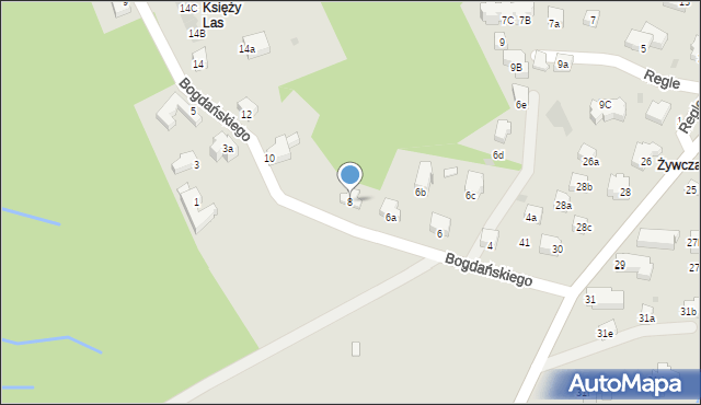 Zakopane, Bogdańskiego, 8, mapa Zakopanego