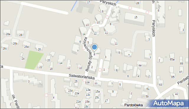 Zakopane, Boruty-Spiechowicza Mieczysława, gen., 4, mapa Zakopanego