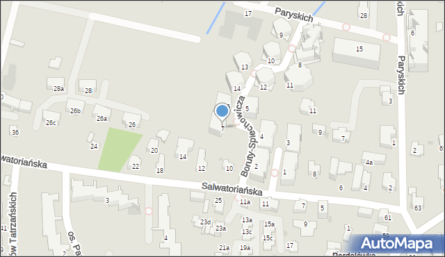 Zakopane, Boruty-Spiechowicza Mieczysława, gen., 7, mapa Zakopanego