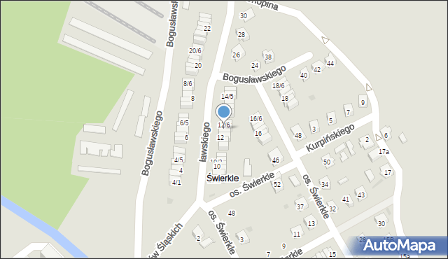 Zawadzkie, Bogusławskiego, 12/5, mapa Zawadzkie