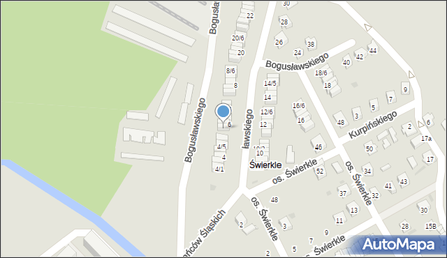 Zawadzkie, Bogusławskiego, 6/1, mapa Zawadzkie