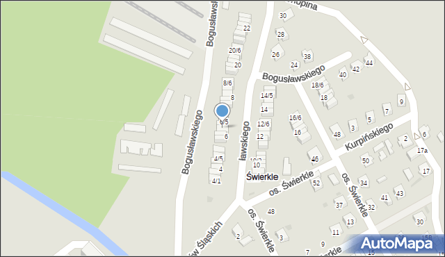 Zawadzkie, Bogusławskiego, 6/4, mapa Zawadzkie