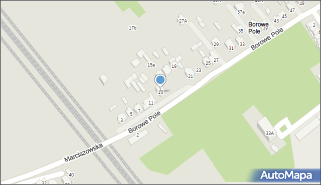 Zawiercie, Borowe Pole, 13, mapa Zawiercie