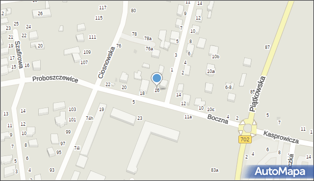 Zgierz, Boczna, 16, mapa Zgierz