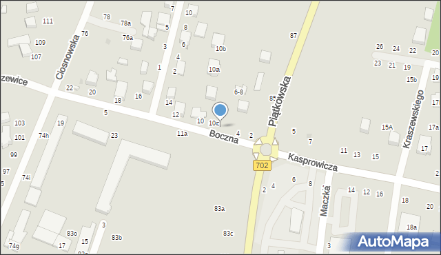 Zgierz, Boczna, 6, mapa Zgierz