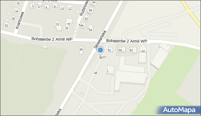 Zgorzelec, Bohaterów 2 Armii Wojska Polskiego, 50, mapa Zgorzelec