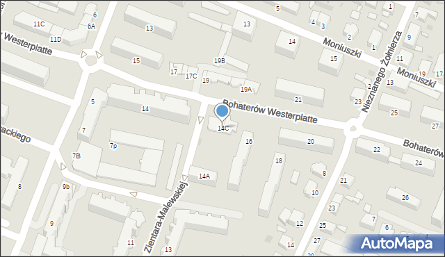 Złotów, Bohaterów Westerplatte, 14C, mapa Złotów
