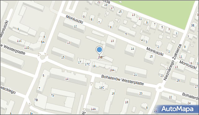 Złotów, Bohaterów Westerplatte, 19B, mapa Złotów