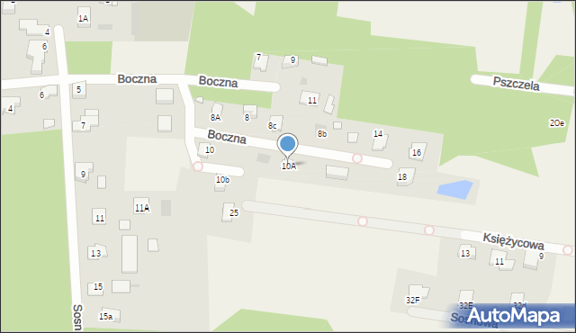 Żółwin, Boczna, 10A, mapa Żółwin