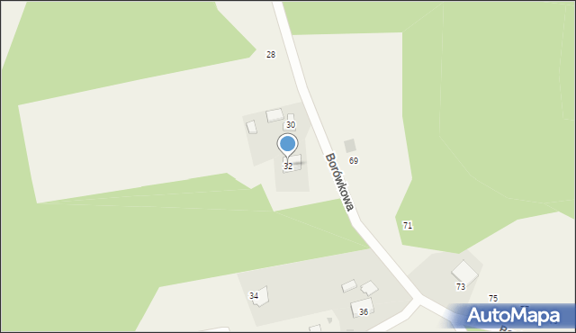 Żórawie, Borówkowa, 32, mapa Żórawie