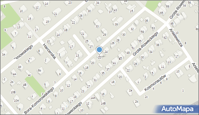 Żyrardów, Bora-Komorowskiego Tadeusza, gen., 22, mapa Żyrardów