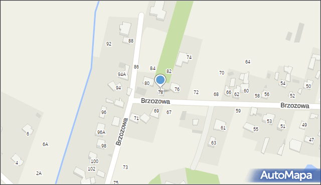 Adamówek, Brzozowa, 78, mapa Adamówek