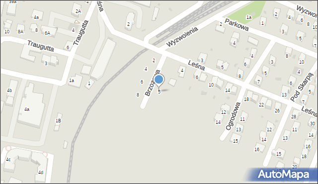 Andrychów, Brzozowa, 5, mapa Andrychów