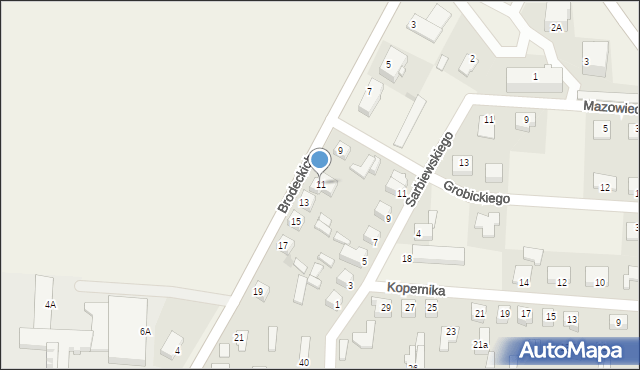 Baboszewo, Brodeckich Jana i Antoniego, 11, mapa Baboszewo