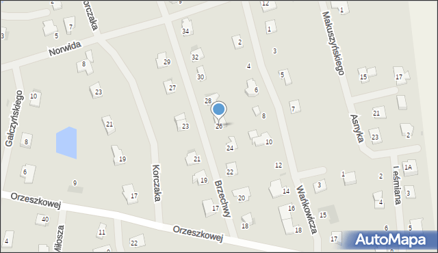 Barczewo, Brzechwy Jana, 26, mapa Barczewo