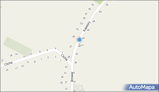 Będkowice, Browar, 42, mapa Będkowice